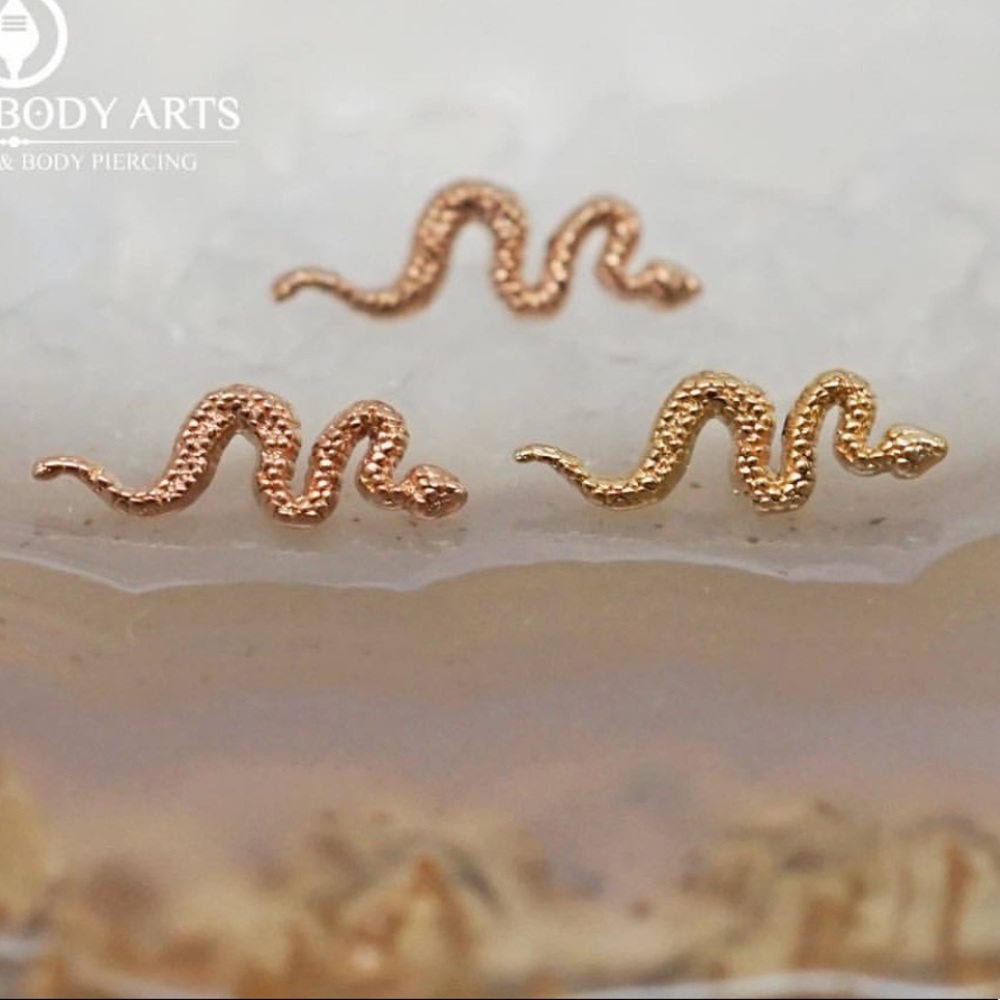 Body Gems 14k Yellow Gold Snake